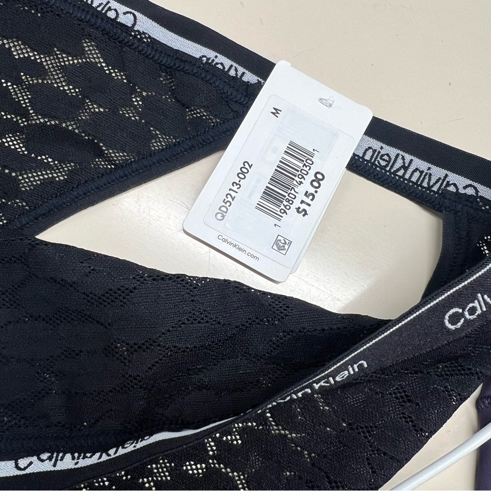 Black Modern Lace String Bikini - Picture 3 of 3